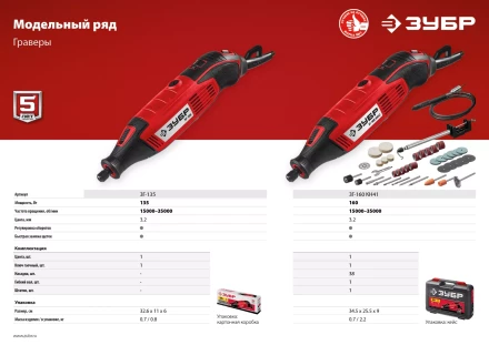 Гравер электрический + насадки ЗГ-160 КН41 серия МАСТЕР купить в Екатеринбурге