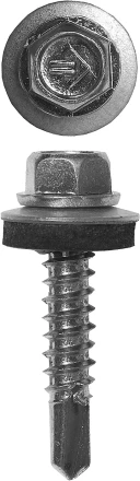 Саморезы ЗУБР &quot;ПРОФЕССИОНАЛ&quot; оцинков., для крепл. кров. матер. к металл. констр., 5.5х25мм, 1800шт 4-300310-55-025 купить в Екатеринбурге