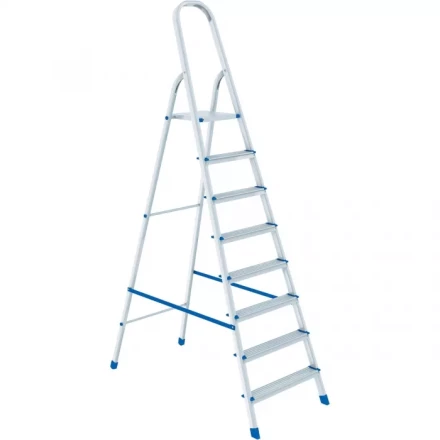 Стремянка 8 ступеней алюминиевая СИБРТЕХ 97718 купить в Екатеринбурге