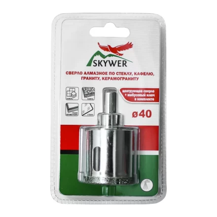 Сверло алмазное 42 мм (кафель,стекло,гранит,керамогранит) SKYWER купить в Екатеринбурге