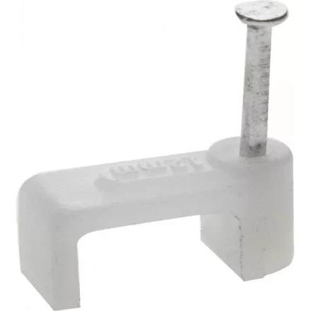 ЗУБР &quot;МАСТЕР&quot;. Скоба-держатель для плоского кабеля, с оцинкованным гвоздем, 10 мм, 40 шт 45112-10 купить в Екатеринбурге