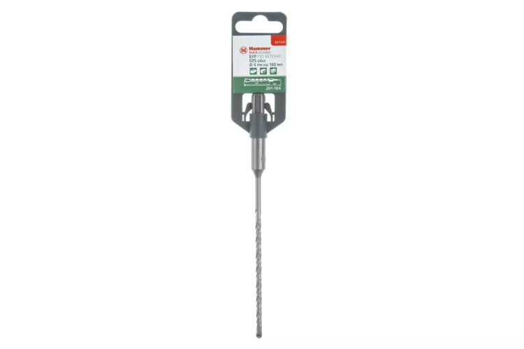 Бур HAMMER Ф4х160мм SDS Plus (201-104) купить в Екатеринбурге