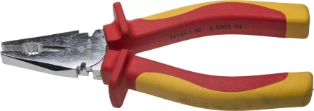 Плоскогубцы ЗУБР "ПРОФЕССИОНАЛ" "ПРОФИЭЛЕКТРИК", диэлектрические комбинированные, двухкомп рукоятка, до ~1000В, 160мм 22145-1-16 купить в Екатеринбурге