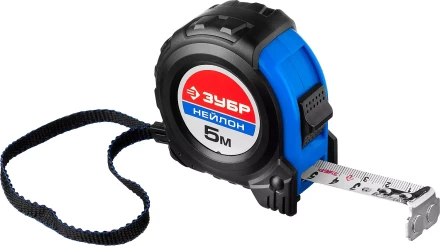Рулетка ЗУБР &quot;НЕЙЛОН&quot;, нейлоновое покрытие, упрочненное полотно, ударопрочный обрезиненный корпус, 5м/19мм 34056-05-19_z01 купить в Екатеринбурге