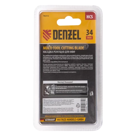 Насадка для МФИ режущая пазовая прямая, HCS, по дереву, 34 х 1.4 мм, мелкий зуб Denzel 782312 купить в Екатеринбурге