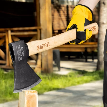 Топор, 1000 г Denzel 21634, кованый, буковое топорище купить в Екатеринбурге