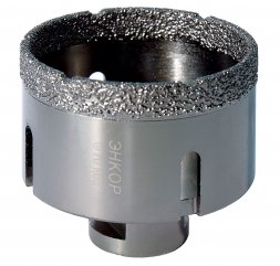 Коронка алмазная по керамограниту D 70 мм для УШМ сух. рез Энкор 48316
