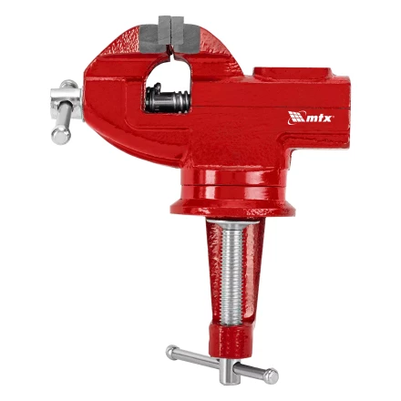 Тиски слесарные MTX 50 мм настольные поворотные c наковальней 18675 купить в Екатеринбурге