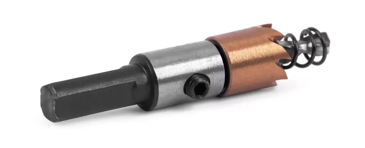 HSS-TiN коронка MESSER  14мм с центр. сверлом и толкающей пружиной для  лист. материала  до 2 мм ц/х купить в Екатеринбурге