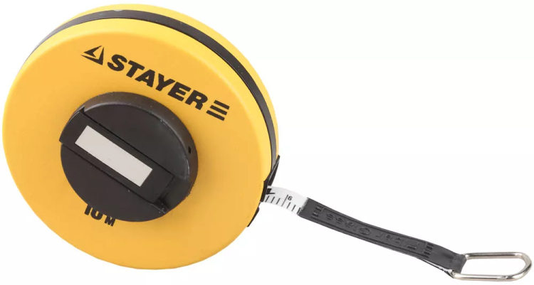Мерная лента STAYER "STANDARD" фиберглассовая двусторонняя, 10м 34153-10 купить в Екатеринбурге