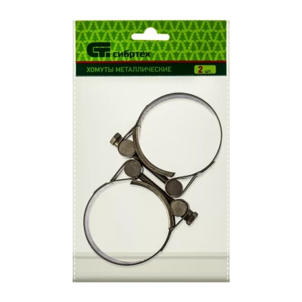 Хомуты металлические силовые 56-59 мм ширина 22 мм шарнирный W4 2 шт Сибртех 475433 купить в Екатеринбурге