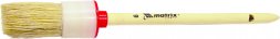 Кисть круглая № 6 (30 мм) натуральная щетина деревянная ручка  MATRIX 82076