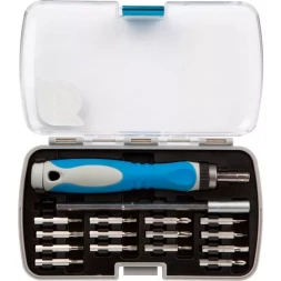 Набор ЗУБР: Отвертки &quot;ЭКСПЕРТ&quot;,для точных работ, реверсивная рукоятка,Cr-V,с битами,удлинитель 115мм,сменные биты,14шт 25629-H16