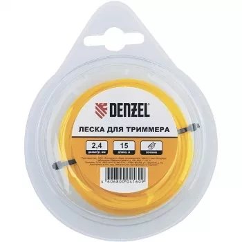 Леска для триммера квадратная 40 мм х 10 м блистер Denzel Россия 96182 купить в Екатеринбурге