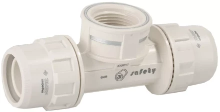 Тройник ЗУБР &quot;ШиреФит&quot; переходной &quot;штуцер с гайкой - внутренняя резьба - штуцер с гайкой&quot;, 32мм-1&quot;-32мм 51502-32-1-32 купить в Екатеринбурге