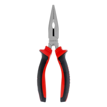 Длинногубцы прямые Matrix, 160 мм, хром-ванадий, двухкомпонентные рукоятки, 17309 купить в Екатеринбурге