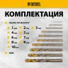 Набор сверл по металлу Denzel, 1-10 мм, Р6М5К8-TiN, Golden Tip, 10 шт 723005 купить в Екатеринбурге