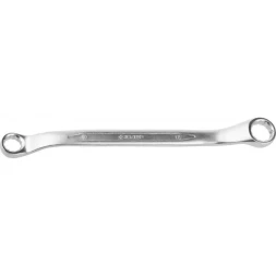 Ключ ЗУБР &quot;ПРОФИ&quot; гаечный накидной изогнутый, Cr-V сталь, хромированный, 10х12мм 27132-10-12