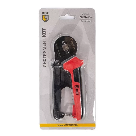 Пресс-клещи КВТ ПКВк-6м для опрессовки втулочных наконечников до 6.0 мм (85224) купить в Екатеринбурге