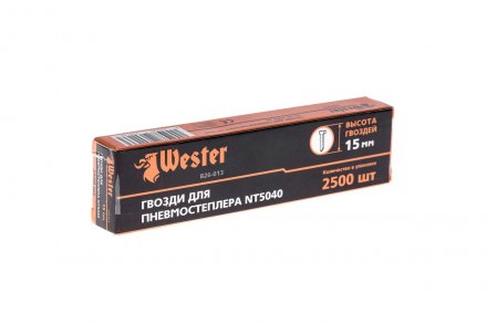Гвозди для степлера WESTER 826-013 1 х 1.25 х 15 мм 2500 шт. купить в Екатеринбурге
