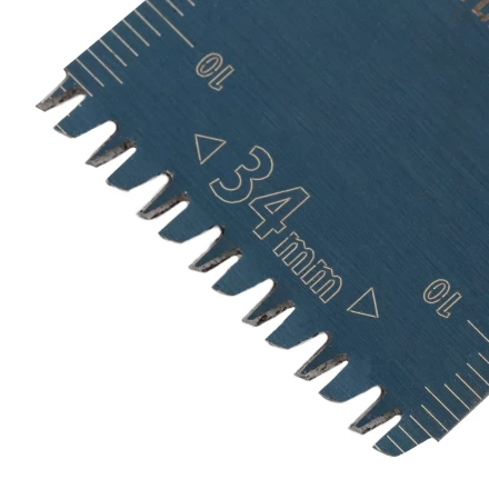 Насадка для МФИ режущая пазовая прямая, HCS, по дереву, ламинату 34 х 2.5 мм, крупный зуб Denzel 782315 купить в Екатеринбурге