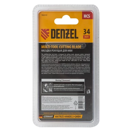 Насадка для МФИ режущая пазовая прямая, HCS, по дереву, ламинату 34 х 2.5 мм, крупный зуб Denzel 782315 купить в Екатеринбурге