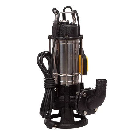 Фекальный насос Denzel FP1800-KS, 1800 Вт, напор 17 м, 26000 л/ч, нож-измельчитель купить в Екатеринбурге