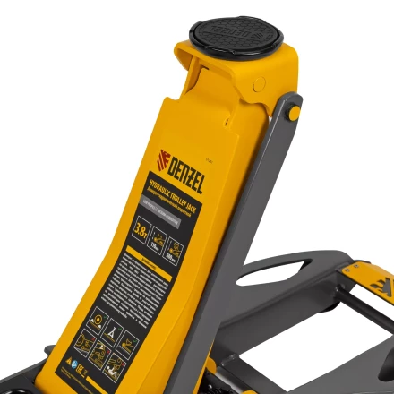 Домкрат гидравлический подкатной Denzel 51251, 3,8 т, 110-580 мм, быстрый подъем, низкий подхват, проф. купить в Екатеринбурге