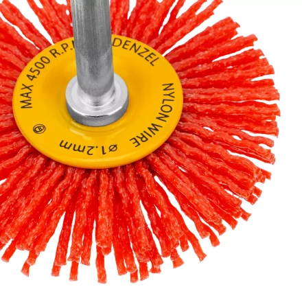 Щетка для дрели Denzel, 65 мм, Плоская, со шпилькой, нейлоновая щетина, 74433 купить в Екатеринбурге