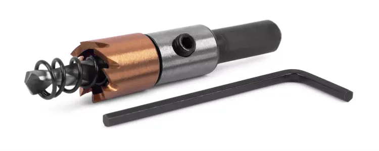 HSS-TiN коронка MESSER  16мм с центр. сверлом и толкающей пружиной для  лист. материала  до 2 мм ц/х купить в Екатеринбурге