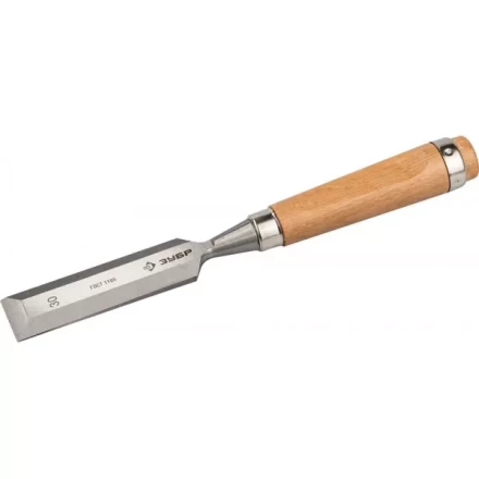 Стамеска-долото ЗУБР &quot;ЭКСПЕРТ&quot; с деревянной ручкой, хромованадиевая, 30мм 18096-30 купить в Екатеринбурге