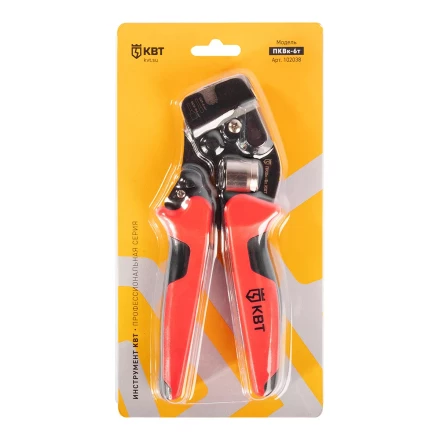 Пресс-клещи КВТ ПКВк-6т для опрессовки втулочных наконечников до 6 мм (102038) купить в Екатеринбурге
