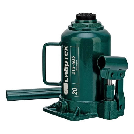 Домкрат гидравлический бутылочный Сибртех 50809, 20 т, 215-405 мм купить в Екатеринбурге