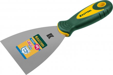 Шпательная лопатка KRAFTOOL с 2-компонент ручк, профилиров нержав полотно, 100мм 10035-100 купить в Екатеринбурге