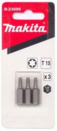 Биты Makita Тоrх Т15 25мм 3шт (B-23606) купить в Екатеринбурге