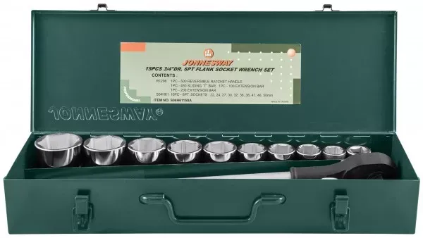 Набор головок торцевых 3/4"DR 22-50мм 15предметов Jonnesway S04Н6115SA 47229 купить в Екатеринбурге