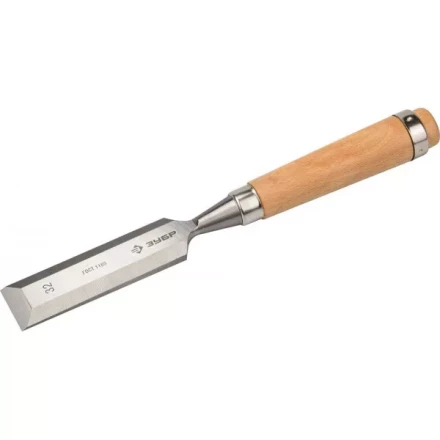 Стамеска-долото ЗУБР &quot;ЭКСПЕРТ&quot; с деревянной ручкой, хромованадиевая, 32мм 18096-32 купить в Екатеринбурге