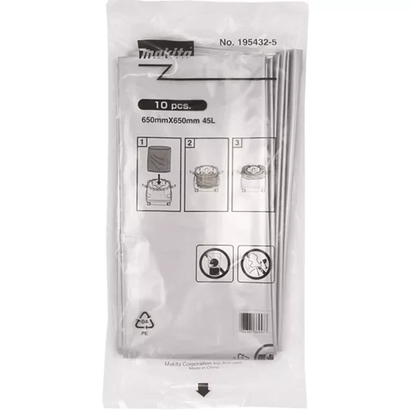 Мешок полиэтиленовый 45л. для DVC860L/DVC864L 10шт. , Makita 195432-5 купить в Екатеринбурге