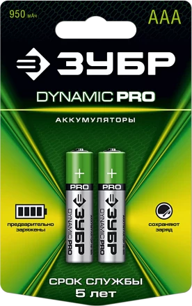 Аккумуляторы DYNAMIC PRO никель-металлгидридные (NiMH) ААА 950мА/ч серия Без серии купить в Екатеринбурге