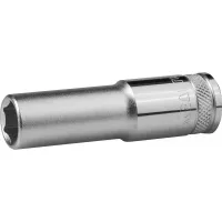 Торцовая головка KRAFTOOL "INDUSTRIE QUALITAT", удлиненная, Cr-V, FLANK, хромосатинированная, 1/2", 13 мм 27807-13_z01
