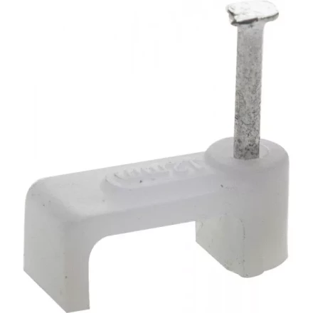 ЗУБР &quot;МАСТЕР&quot;. Скоба-держатель для плоского кабеля, с оцинкованным гвоздем, 6 мм, 50 шт 45112-06 купить в Екатеринбурге