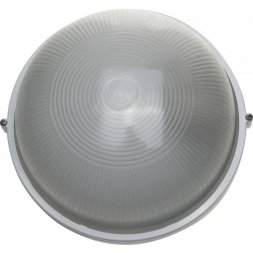 Светильник уличный СВЕТОЗАР влагозащищенный, круг, цвет белый, 100Вт SV-57253-W