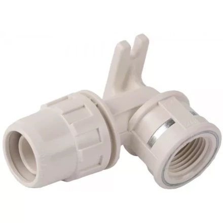 Муфта ЗУБР &quot;ШиреФит&quot; соединительная угловая 90°, с креплением, &quot;штуцер с гайкой - внутренняя резьба&quot;, 20мм-1/2&quot; 51468-20-1/2 купить в Екатеринбурге