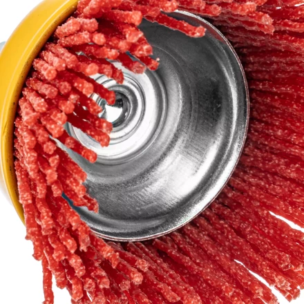 Щетка для дрели Denzel, 65 мм, Чашка, со шпилькой, нейлоновая щетина, 74435 купить в Екатеринбурге