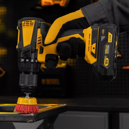 Щетка для дрели Denzel, 65 мм, Чашка, со шпилькой, нейлоновая щетина, 74435 купить в Екатеринбурге