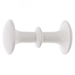 Ручка-кнопка РК1 пластмассовая белая 5штук  Металлист Россия 91587