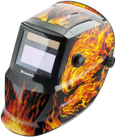 Сварочная маска сварщика MATRIX 89137 пламя купить в Екатеринбурге