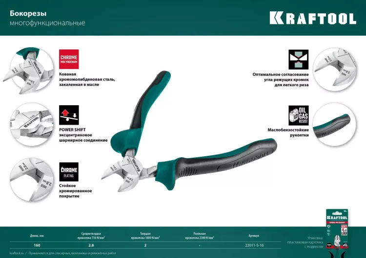 Бокорезы KRAFTOOL 180 мм 22011-5-18 купить в Екатеринбурге