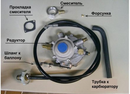 Комплект к бензогенератору HUTER DY5000L / LX DY6500L / LX для работы на газу купить в Екатеринбурге