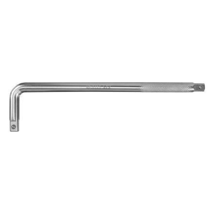 Вороток Г-образный, 300*75 мм, квадрат 1/2&quot;, CrV, матовый хром Denzel 14064 купить в Екатеринбурге